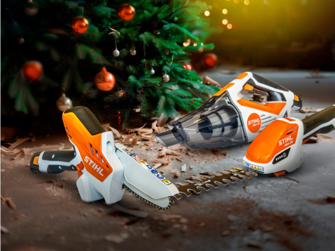 Stihl joululahjaideat GTA26, SEA20 ja HSA26