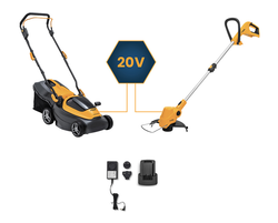 COLLECTOR 136E KIT - 20V-2X2AH + GT 100E TRIMMERI - 20V