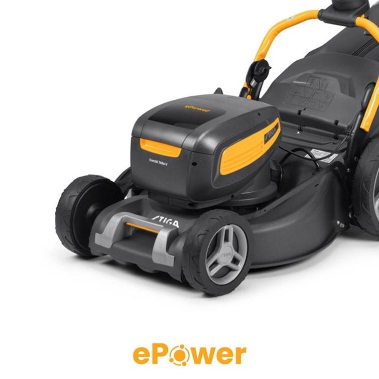 STIGA COMBI 748E V KIT, VET&Auml;V&Auml;, 48V-2X5AH, SIS. 2 KPL AKKU JA LATURI