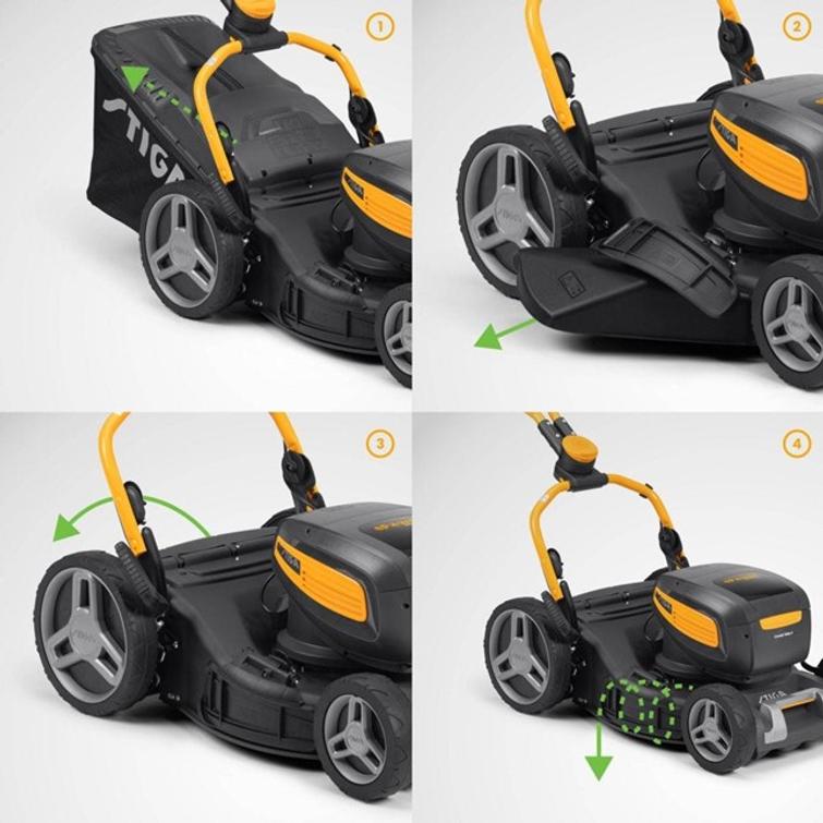 STIGA COMBI 748E V KIT, VETÄVÄ, 48V-2X5AH, SIS. 2 KPL AKKU JA LATURI