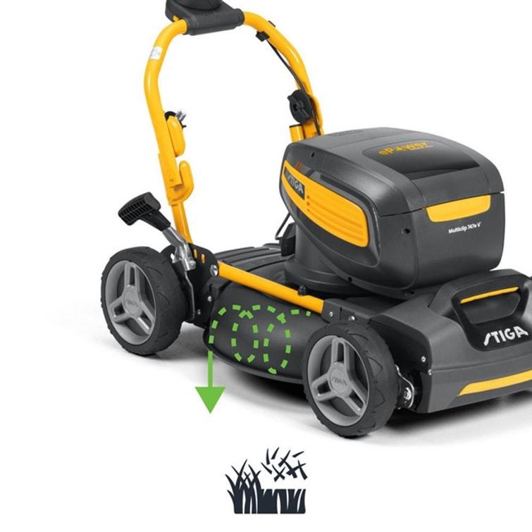 STIGA MULTICLIP 747E V KIT, VET&Auml;V&Auml;, 48V-2X5AH, SIS. 2KPL AKKU JA LATURI